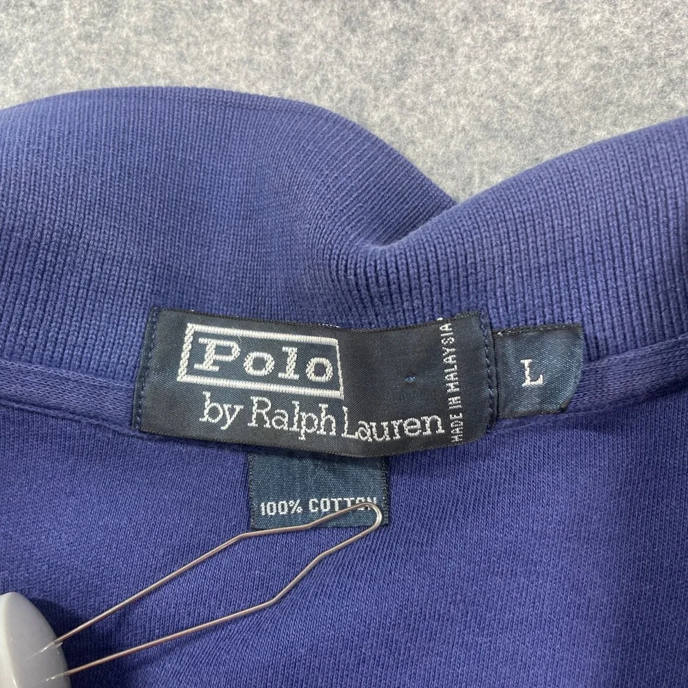 Ralph Lauren Mens Polo Shirt L Navy Short Sleeve